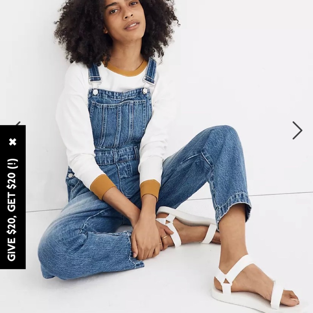 NWT MADEWELL STRAIGHT LEG OVERALLS IN HICKORY WASH